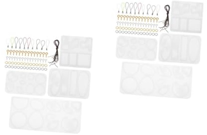 DOITOOL 2 Juegos Moldes de Silicona para Resina Epóxica Moulds para Colgantes y Pendientes con Escena Marina para Diy y Manualidades Blanco
