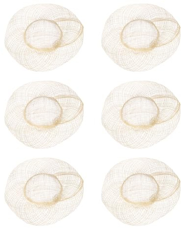 sourcing map 6 mini sombreros de paja, sombreros de paja en miniatura de 6 pulgadas, gorra pequeña natural para casa de muñecas, accesorios de decoración de manualidades, decoración de ropa de casa
