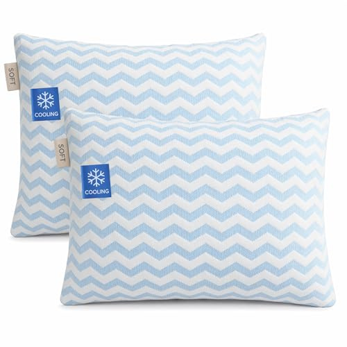Pillows 2 Pack, Microfiber-Filled Shredded Memory Foam Cooling Pillow