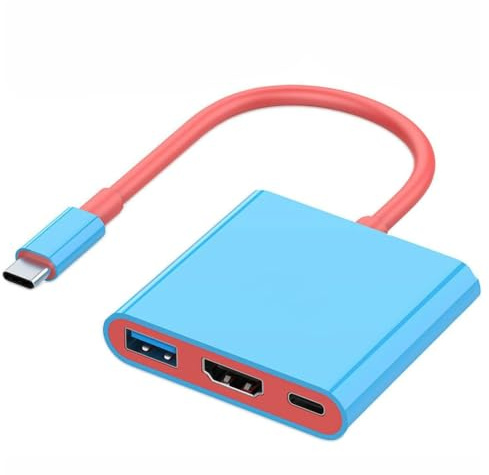 Okaywork Adaptador HDMI a USB C, Cable USB C a HDMI 3 en 1 para Nintendo Switch 2, 4K60Hz, Carga PD100W, USB3.1, para Switch OLED, Steam Deck, ROG Ally, iPhone 15, portátil, Juego y Oficina