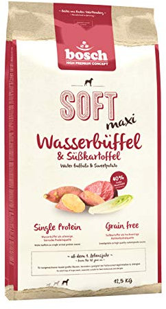 bosch HPC SOFT Maxi Wasserbüffel & Süßkartoffel | halbfeuchtes Hundefutter für ausgewachsene Hunde großer Rassen | Single Protein | grain-free | 1 x 12.5 kg
