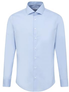 Seidensticker Herren Business-Hemd - Slim Fit - Bügelfrei - Kent Kragen - Langarm - Patch -100% Baumwolle