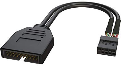 LINKUP - USB 2.0 Buchse auf USB 3.0 Stecker, 20 Pin IDC Motherboard Header Active kompatibel mit Typ C USB-C Chipsatz und Panel Mount