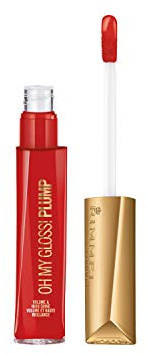 Rimmel London Oh My Gloss Plump Lip Shine with Moisturising Oils, Soft Lips and Ultra Bright Finish 3D Effect, 500 Saucy, 6 ml