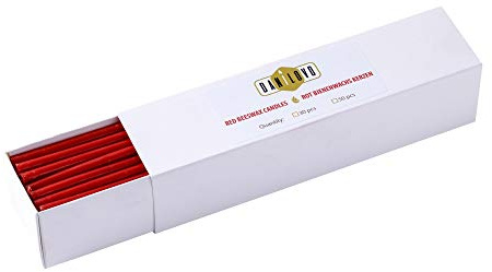 Danilovo Bienenwachs Kerzen 30 Stück (Rot) - Orthodoxe Kerzen für Gebet Rituals Tischdeko - Ungiftig, Ruß - Tropffrei, Lang, Nachhaltige Produkte (Höhe 20,5 cm)