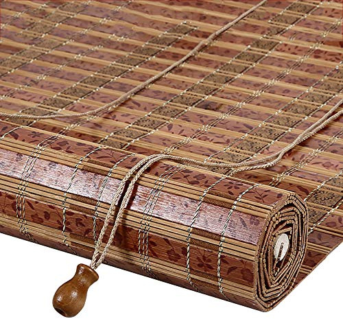 Tende In Bambu A Rullo Per Cucina, Tapparella A Carrucola In Bamboo, Tende A Pacchetto Oscurante Per Finestra/Esterno/Interno(50x100cm/20x39in)