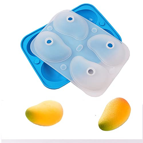 4 Löcher 3D Mango Form Kuchenform Obst Pudding Eisform Form Gelee Gebäck Eiscreme Form Mousse Kuchen Backformen DIY Bakware Gebäck Werkzeug
