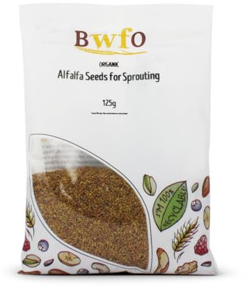 Organic Alfalfa Seeds for Sprouting 125g (BWFO)