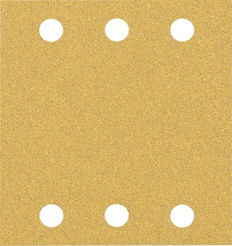 Bosch EXPERT C470 Schleifblatt, 115x107mm, K60, 6 Löcher, 50-tlg. | für Farbe auf Holz, Hartholz, Ø 115x107 mm, Körnung 60, Professional Zubehör Schwingschleifer