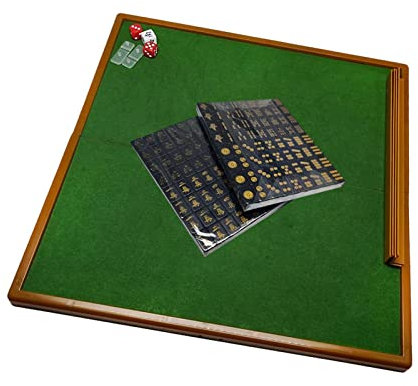 Baoblaze 144 Spielsteine Mahjong, tragbares Mahjong-Spielset, chinesische Version des Spiels Mini-Mahjong-Set mit klappbarem Mahjong-Tisch, für chinesisches, Schwarz