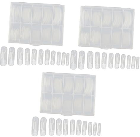 minkissy 120piezas Moldes Para Uñas Escala Herramientas Para Extensión De Uñas De Gel Uv Moldes Transparentes Para Manicura Profesional