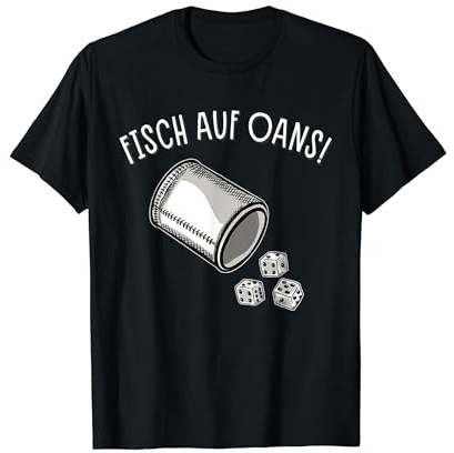 Kneipe Würfelspiel Trinkspiel Chicago Fisch auf Oans! T-Shirt