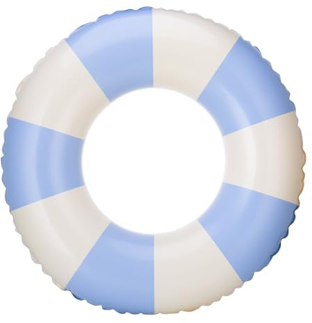Inflatable Swimming Ring Inflatable Rubber Ring Blue Stripe Pool Floats