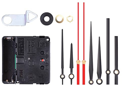 Mouvement radio-piloté DCF avec aiguilles - Horloge murale silencieuse - Noir - Remplacement DIY - Quartz - Électrique - Pièces de