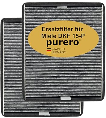 purero® Ersatzfilter DKF 15-P passend für Miele Dunstabzugshauben DA 25xx / DA 2450 / DA 2580/4002516429159 / 11762550 / 28996423EU1- Geruchsfilter - Made in Germany
