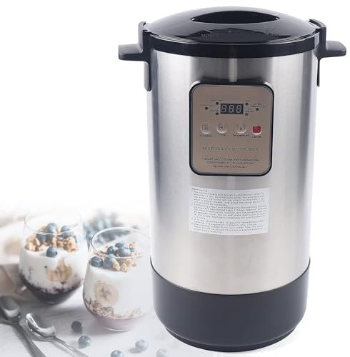 moupeaktain Yogurtera De 12L, Máquina De Fermentación con Control De Temporizador, Máquina Automática para Hacer Fermentadores De Yogur, para Yogur, Vino De Frutas