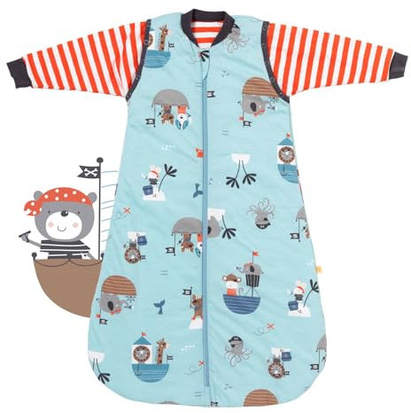 Schlafsack Sommer Baby 130 cm dünn Pirat | Sommerschlafsack 1.0 Tog | Frühling und Sommer