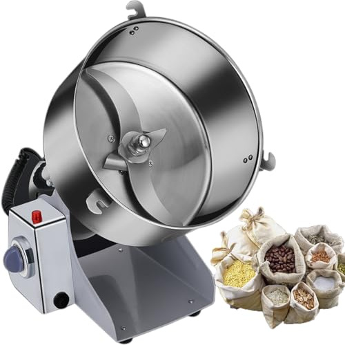 ExoticaBlend Elektrische Getreidemühle, Getreidemühle, Pulvermaschine, elektrische Mühle, mit Überlastschutz und Timer, für trockene Gewürze, Kräuter/Nüsse/Kaffee,1500g