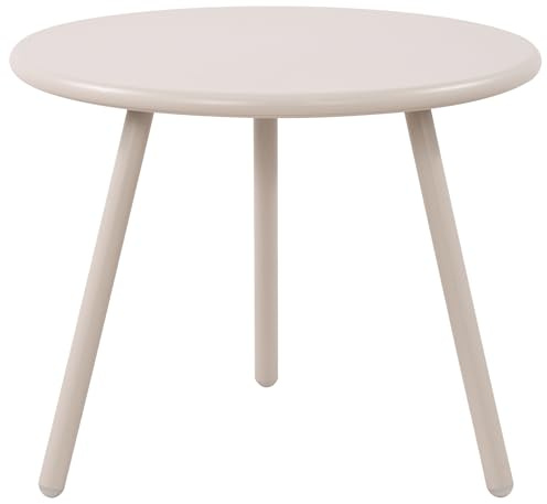 CLP Couchtisch Berea I Runder Loungetisch für draußen und drinnen I Gartentisch wetterfest und UV-beständig I Outdoor Beistelltisch, Farbe:hellgrau