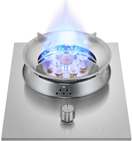 Cuisinière À Gaz, Cuisinière Au Propane À Brûleur Unique, Brûleur Au Propane 17742,4 BTU, Adapté Aux Camping-cars, À L'extérieur, Aux Appartements, Aux Dortoirs (argent)(NG)