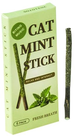 Bâton de menthe pour chat | Jouets interactifs à mâcher pour chatons pour mâcheurs agressifs de âges | Jouets d' à chat pour chats | Bâtons en bois naturel pour chats | Bâton de menthe pour