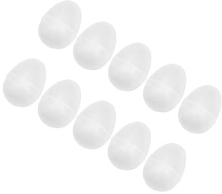 Toyvian 10pcs Plastic Fillable Easter Eggs for Egg Hunt Easter Basket Fillers Party Favors Mini Opening for Decoration and Toys