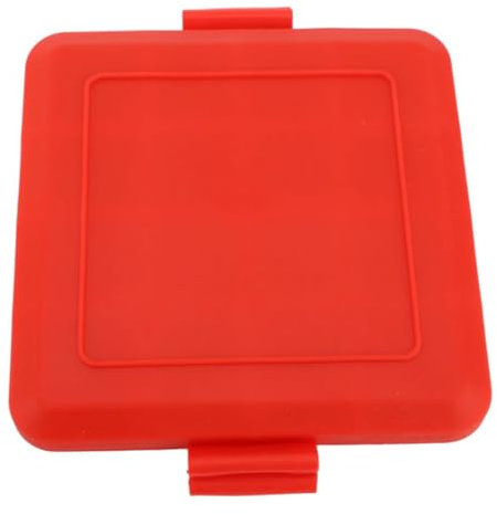 Microwave Panini Maker Non Electric Grill Tray for Golden Crispy Sandwiches Lunch Silicone Stainless Steel (Red)