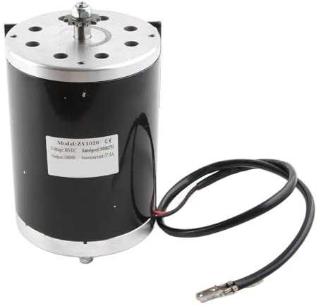 Bognajin 1000W 3000RPM Speed Electric Motor, Low Heat Noise Brushed Motor with Aluminum Alloy for DIY 36V Electric Bikes, Scooters, and Tricycles