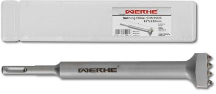 WERHE SDS PLUS Stockermeißel 16 Zähne, 220 mm – Für Beton und Steinbearbeitung