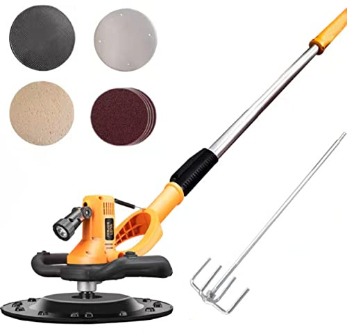 Levigatrice elettrica per pareti, levigatrice per cartongesso, levigatrice elettrica per cartongesso 1680W, 6 velocità variabili, 280-2800 min, levigatrice per pareti con Luce LED, Manico es