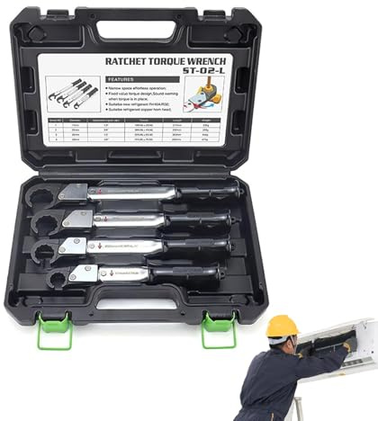4 Chiavi dinamometriche a cricchetto, Chiavi dinamometriche fisse Regolabili da 18-75 NM, Strumenti di Manutenzione per Auto, cricchetto bidirezionale, per la Riparazione dell'Aria condizionat
