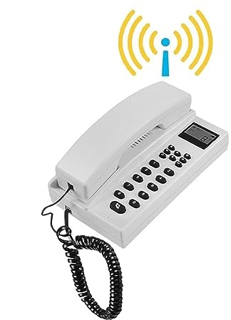 Intercoms Wireless for Home 2.4GHz 433MHz Wireless Audio Intercom System Telephone Secure Handsets Extendable for Warehouse Office Home(White-1 Piece)