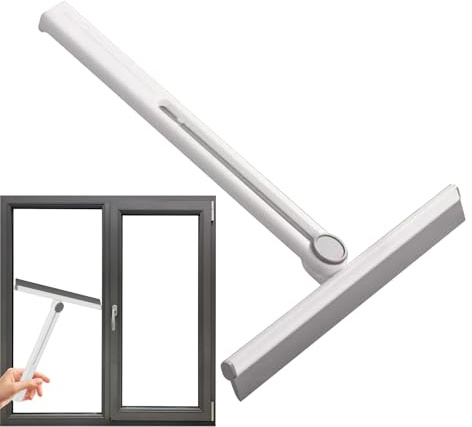 Escobilla de limpieza de ventanas, accesorio de limpieza del hogar, de mano para vidrio, antideslizante, para azulejos de vidrio, puertas de ducha, mostradores, espejos, fregaderos, mesas