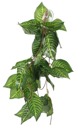 Toyvian Plante Artificielle Décorative pour Reptiles avec Lianes Suspendues Simulation Réaliste pour Terrarium Tortue Terrestre et Aquarium Facile à Nettoyer