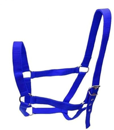 KiBcsLic Horse Halter, Chin And Throat Snap Halter, Portable, Adjustable Horse Rope, Wear-resistant for Racetrack, Farm, Pasture, blue