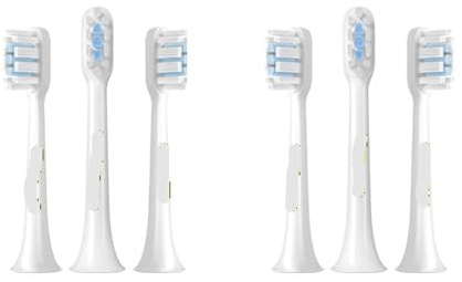 Kompatibel mit 3er- oder 6er-Packung MIJIA T302 Schallzahnbürstenköpfen – Ersatzköpfe for die Schallzahnbürste for Mundhygiene Mi Oral Clean(6pcs white)