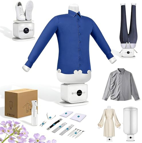 Himopuer Bügelpuppe–Hemdenbügler & Bügelmaschine für Hemden,Blusen,T-Shirts,Hosen – Bügelautomat mit 3-in-1 Bügeln & Trocknen Funktionen – effiziente Bügelhilfe(Upgraded)