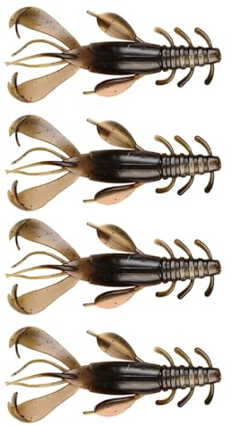 NONGYU 4 x Angelköder, Schwimmköder, 10 cm, 10 g, weiche Köder, Garnelen, reisefreundlich