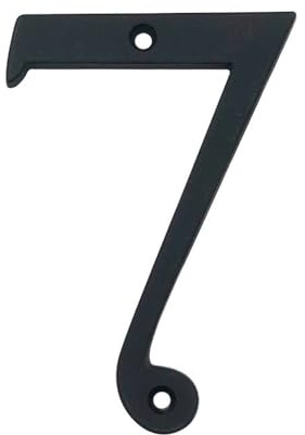Numeri civici in metallo per porte di casa, Targhe for numero civico nero opaco 101 mm moderne for esterni in metallo in lega di zinco(7)