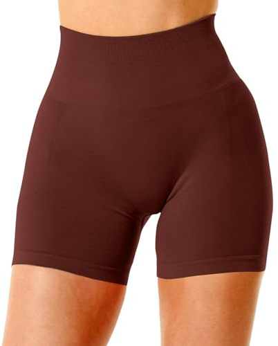 Pantalones cortos de yoga de cintura alta para mujer, para gimnasio, entrenamiento, color verde oliva, cintura alta, ropa deportiva elástica para motociclista, ajuste de meter para mandados de fin de