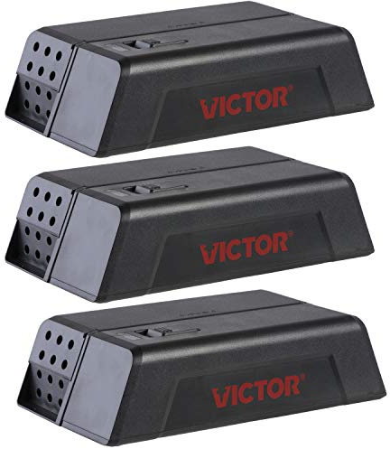 Victor M250SSR-3 Trappola per topi elettronica umana per interni, senza tocco, non vede, trappola elettrica per topi istantanea, 3 trappole
