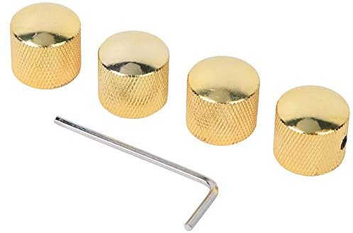 4 St¨¹ck Gitarre Dome Knob Metall Volume Tone Knobs Control Ersatzteile mit Inbusschl¨¹ssel f¨¹r E-Gitarre Bass