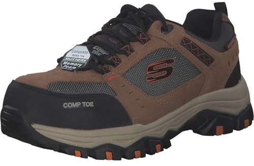Skechers GREETAH, Zapatillas para Hombre, Brown Suede Leather W/ Textile, 43 EU