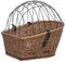 vidaXL Fahrrad Gepäckträgerkorb mit Abdeckung Fahrradkorb Weidenkorb Transportkorb Gepäckträger für Haustier Hundefahrradkorb 55x31x36cm Naturweide