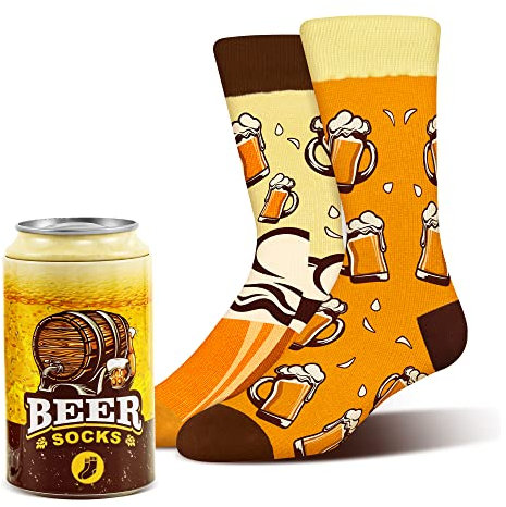AGRIMONY Funny Can Socks for Men Teenage Boys-Funny Novelty Gifts Ideas Fun Cool Crazy Funky Food Socks Joke Dad Gifts Valentines Christmas Birthday Stocking Fillers-1 pair