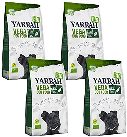 Yarrah - Trockenfutter vegetarisch für Erwachsene Hunde Bio - 2 kg - 4er Pack