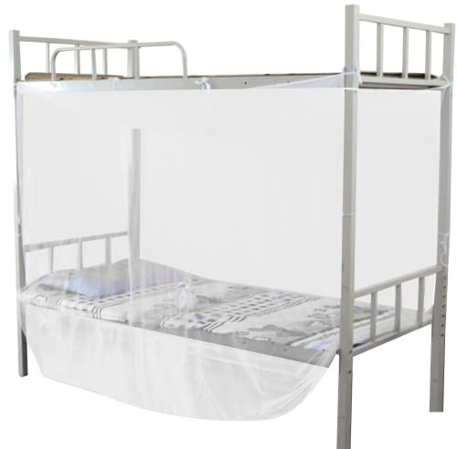 Annjom Bed Canopy Curtains, Polyester Fine Net Hole Canopy Bed Curtains Prevent Mosquito Bites for School Dormitory for Bunk Bed(95x195x150cm)