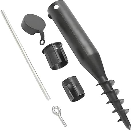 EPISENT Rotary Washing Line Spike | Plastic Screw Spike in Ground - Washing Line Parasol Holder Soil Stand | No Need for Concrete - Parasol, Flags, Activity Poles, Bird Feeders, and Rotary Airers