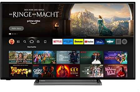 TOSHIBA 50UF3D63DA Smart TV Fire TV 50 pulgadas (4K Ultra HD, HDR10, Prime Video, Netflix, control de voz Alexa, baja latencia para Gaming, Bluetooth, USB, sonido Onkyo, Airplay)