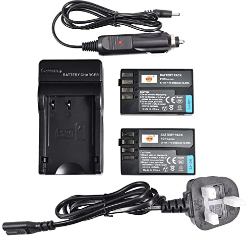 DSTE 2x D-Li109 Batterie Li-ion Rechargeable + Chargeur de Voyage Compatible pour Pentax Li109 K-r K-30 K-50 K-500 Appareil Photo